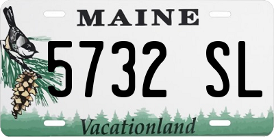 ME license plate 5732SL