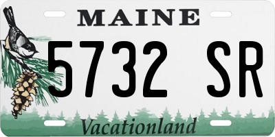 ME license plate 5732SR
