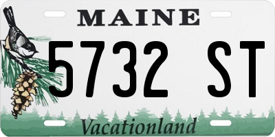 ME license plate 5732ST