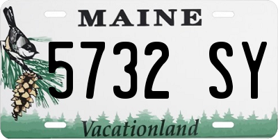 ME license plate 5732SY