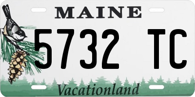 ME license plate 5732TC