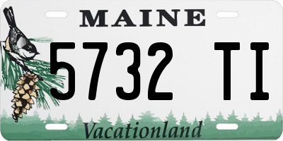 ME license plate 5732TI
