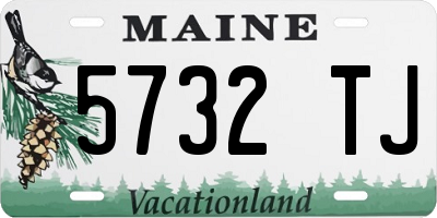 ME license plate 5732TJ