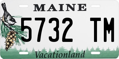 ME license plate 5732TM