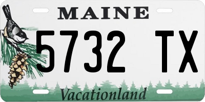 ME license plate 5732TX