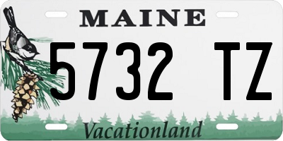 ME license plate 5732TZ