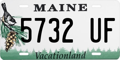 ME license plate 5732UF