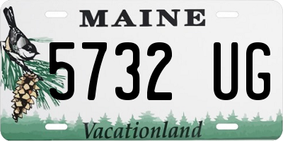 ME license plate 5732UG