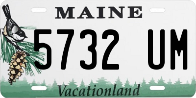 ME license plate 5732UM
