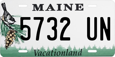 ME license plate 5732UN