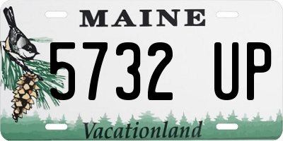 ME license plate 5732UP