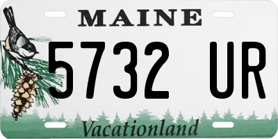 ME license plate 5732UR