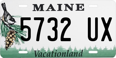 ME license plate 5732UX