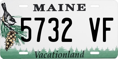 ME license plate 5732VF