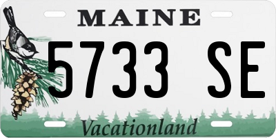 ME license plate 5733SE
