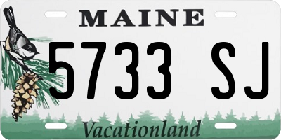 ME license plate 5733SJ
