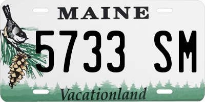 ME license plate 5733SM