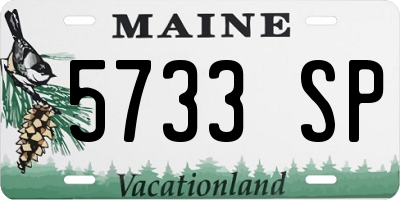 ME license plate 5733SP