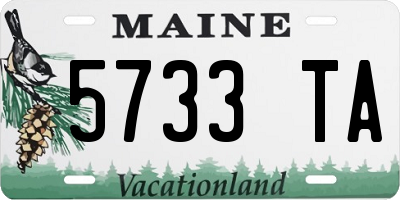 ME license plate 5733TA