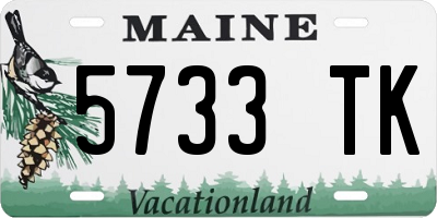ME license plate 5733TK