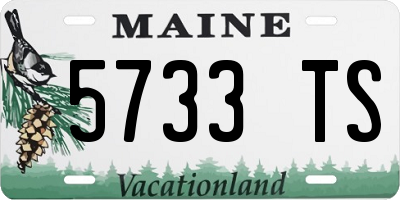 ME license plate 5733TS