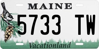 ME license plate 5733TW