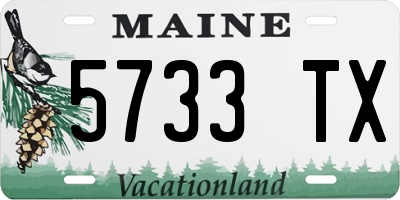 ME license plate 5733TX