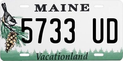 ME license plate 5733UD