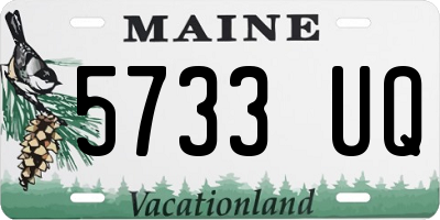 ME license plate 5733UQ