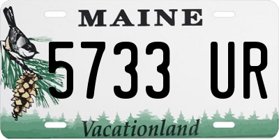 ME license plate 5733UR