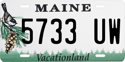 ME license plate 5733UW
