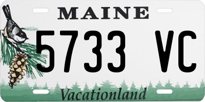 ME license plate 5733VC