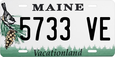 ME license plate 5733VE