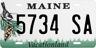 ME license plate 5734SA