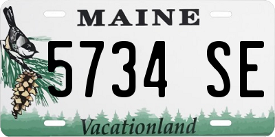 ME license plate 5734SE