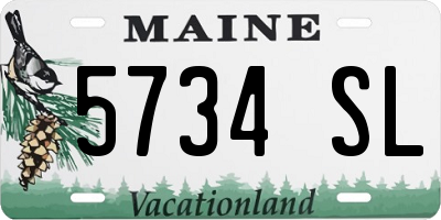 ME license plate 5734SL