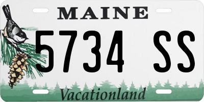 ME license plate 5734SS