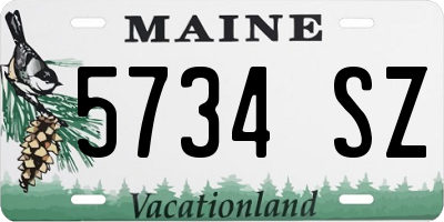 ME license plate 5734SZ