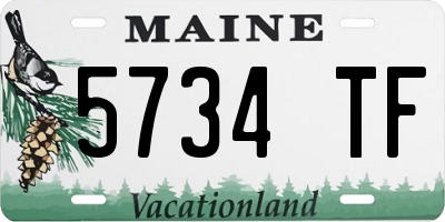 ME license plate 5734TF