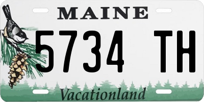 ME license plate 5734TH