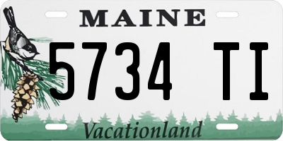 ME license plate 5734TI