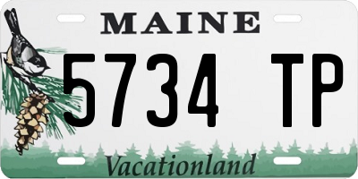 ME license plate 5734TP