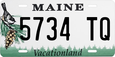 ME license plate 5734TQ
