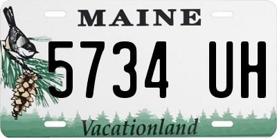 ME license plate 5734UH