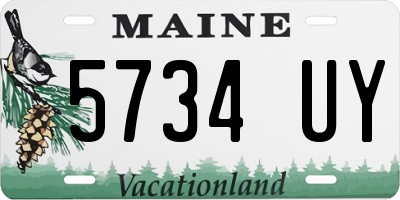 ME license plate 5734UY