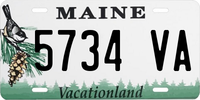 ME license plate 5734VA