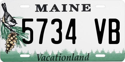 ME license plate 5734VB
