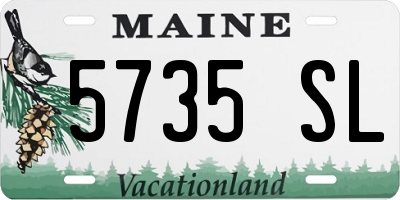 ME license plate 5735SL