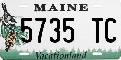 ME license plate 5735TC