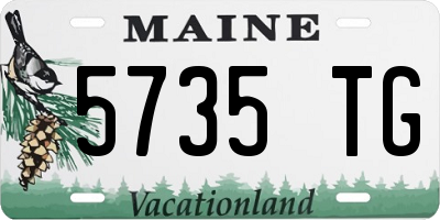 ME license plate 5735TG